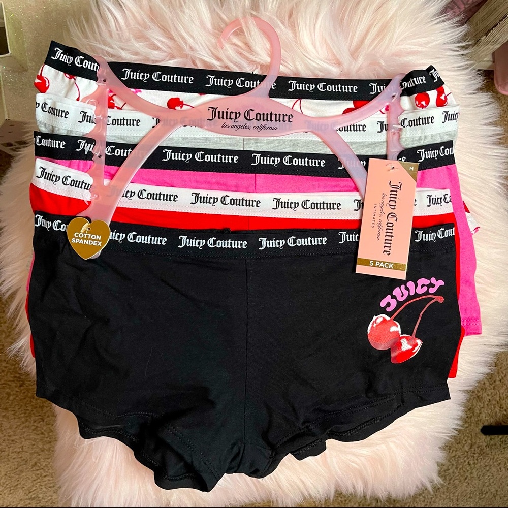 Juicy Couture 5 Pack panties cherries NWT